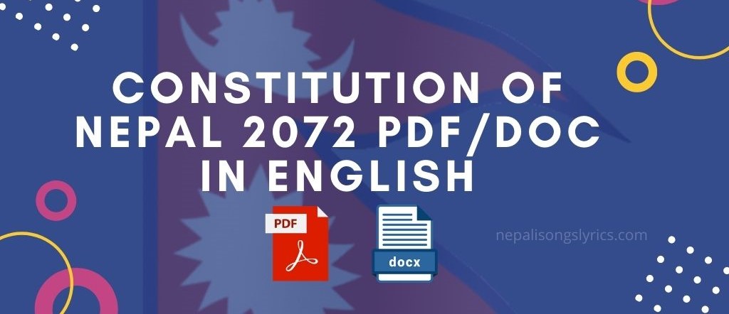 Constitution of Nepal 2072 in English - Pdf and doc download